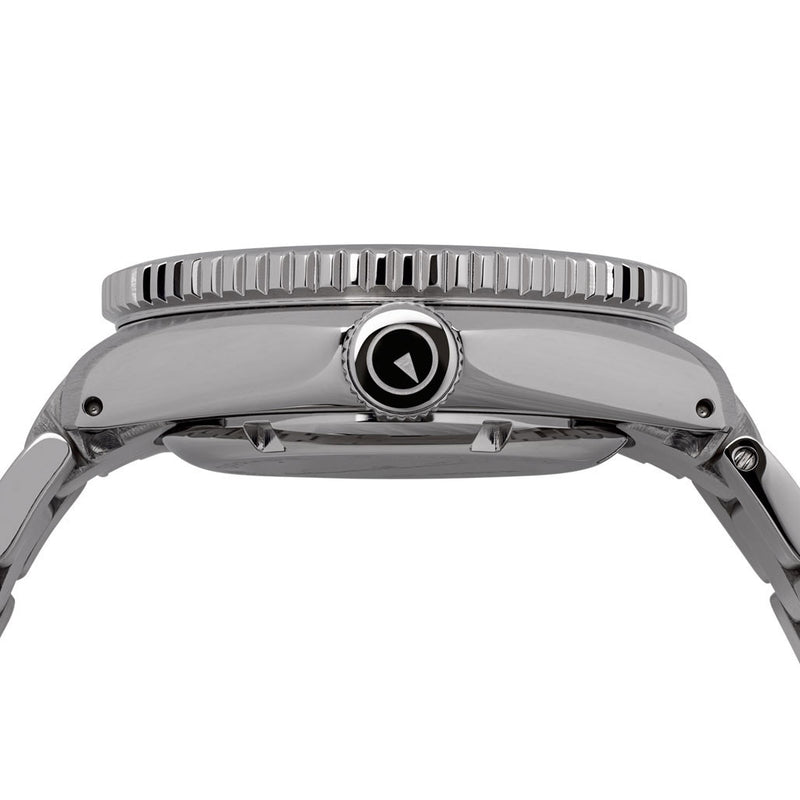 Islander White Waffle Dial Automatic Dive Watch with Flat AR Sapphire Crystal, 120-click Bezel #ISL-90