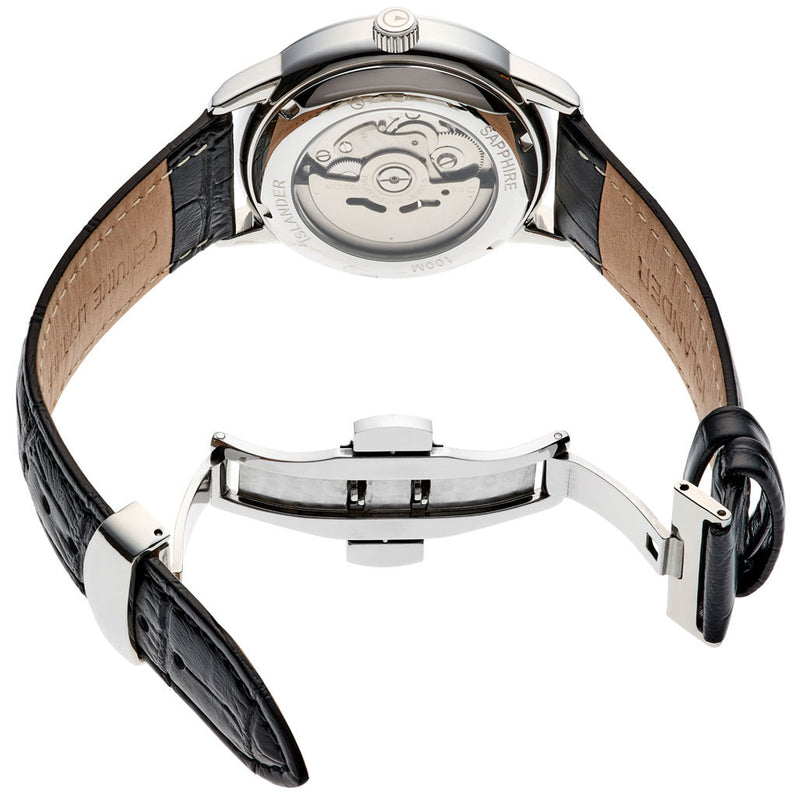 Islander Automatic Open-Heart Watch with Pinstripe Dial, AR Sapphire Crystal #ISL-98