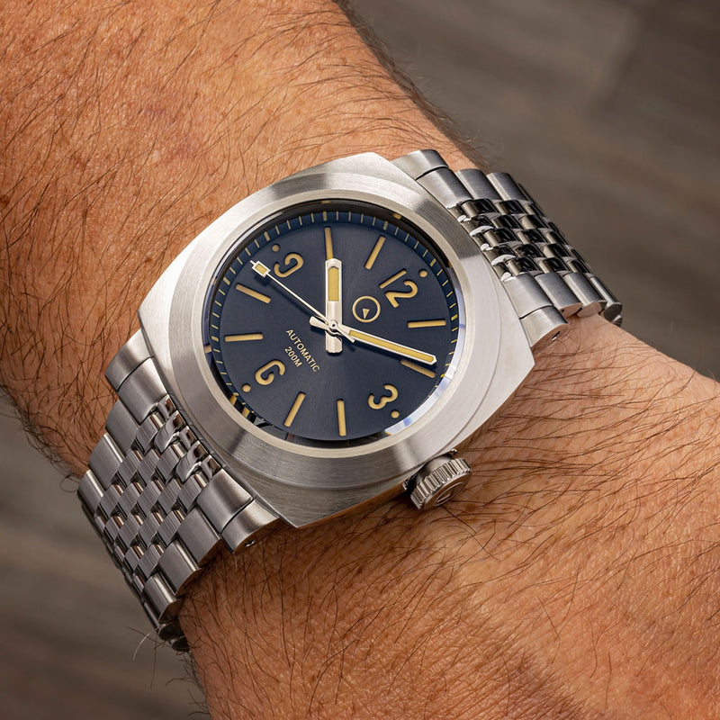 Islander Black Sandwich Dial Automatic Dive Watch with AR Sapphire Crystal, and Pilot Bezel #ISL-80