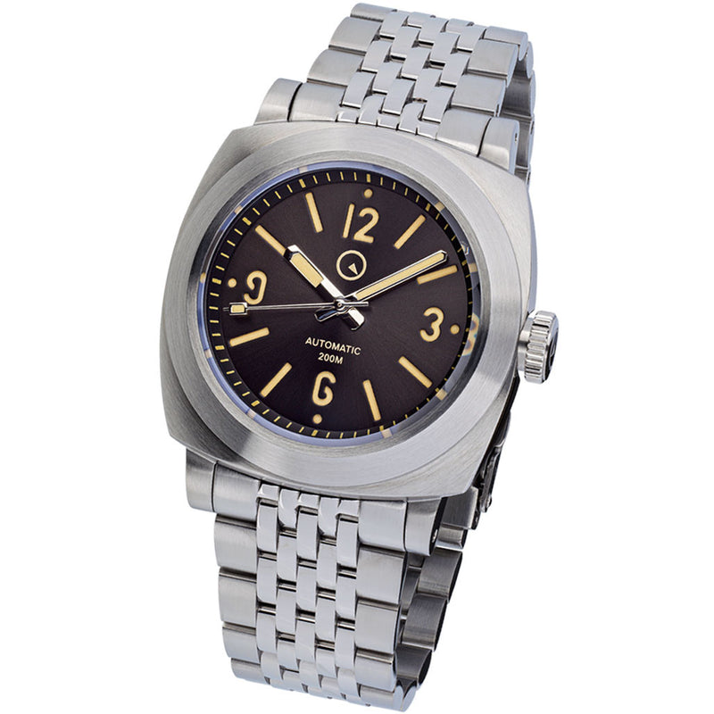 Islander Black Sandwich Dial Automatic Dive Watch with AR Sapphire Crystal, and Pilot Bezel #ISL-80