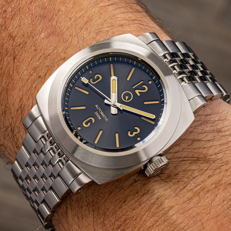 Islander Black Sandwich Dial Automatic Dive Watch with AR Sapphire Crystal, and Pilot Bezel #ISL-80