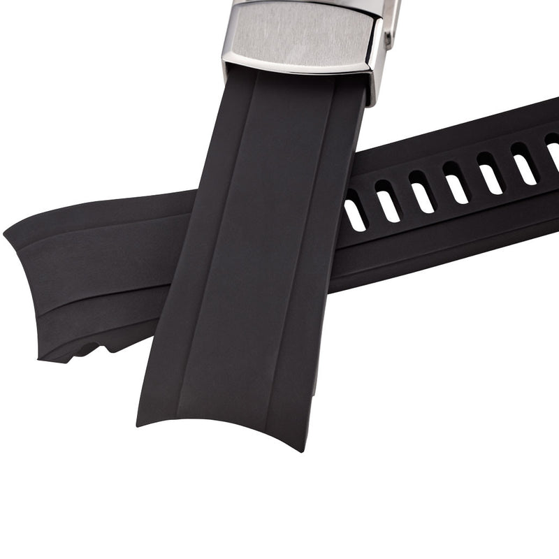 Islander 22mm Black Rubber Dive Strap for Seiko SKX007,009 and 43mm Islander Divers #BRAC-16