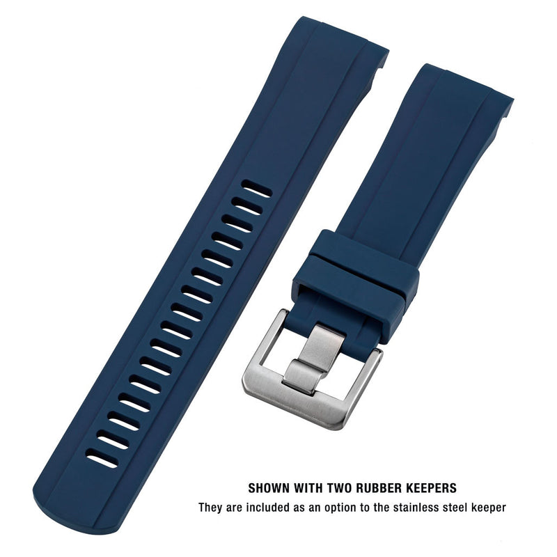 Islander 22mm Blue Rubber Dive Strap for Seiko SKX007,009 and 43mm Islander Divers #BRAC-17