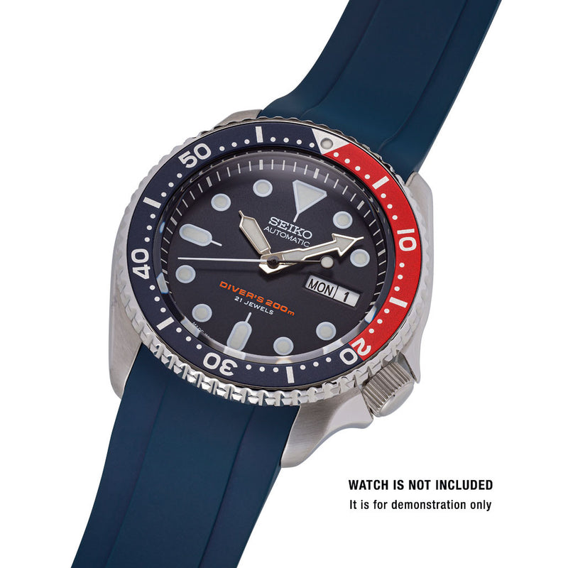 Islander 22mm Blue Rubber Dive Strap for Seiko SKX007,009 and 43mm Islander Divers #BRAC-17