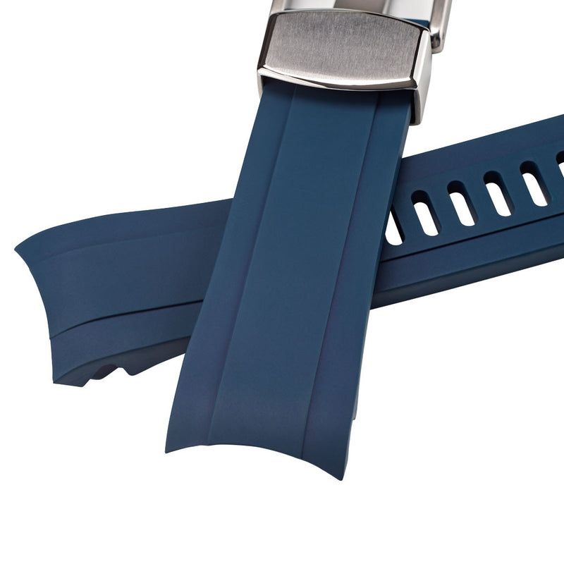 Islander 20mm Blue Rubber Dive Strap for Seiko SKX013 Watches #BRAC-19