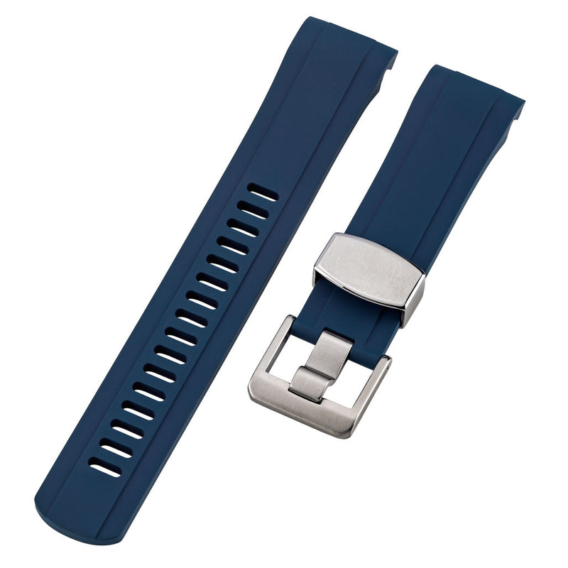 Islander 22mm Blue Rubber Dive Strap for Orient Ray 2 and Mako 2 Divers #BRAC-21