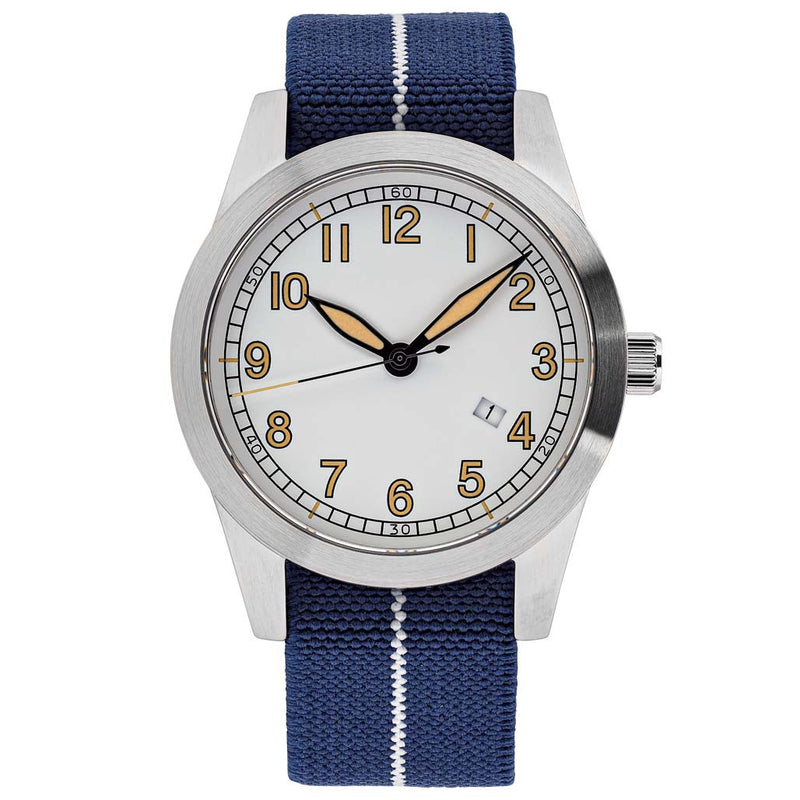 Islander USA Assembled Ameriquartz Field Watch with 40mm Stainless Steel Case and AR Sapphire Crystal #ISL-75