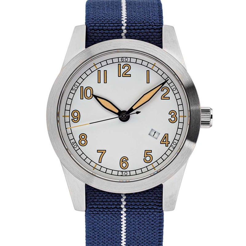 Islander USA Assembled Ameriquartz Field Watch with 40mm Stainless Steel Case and AR Sapphire Crystal #ISL-75
