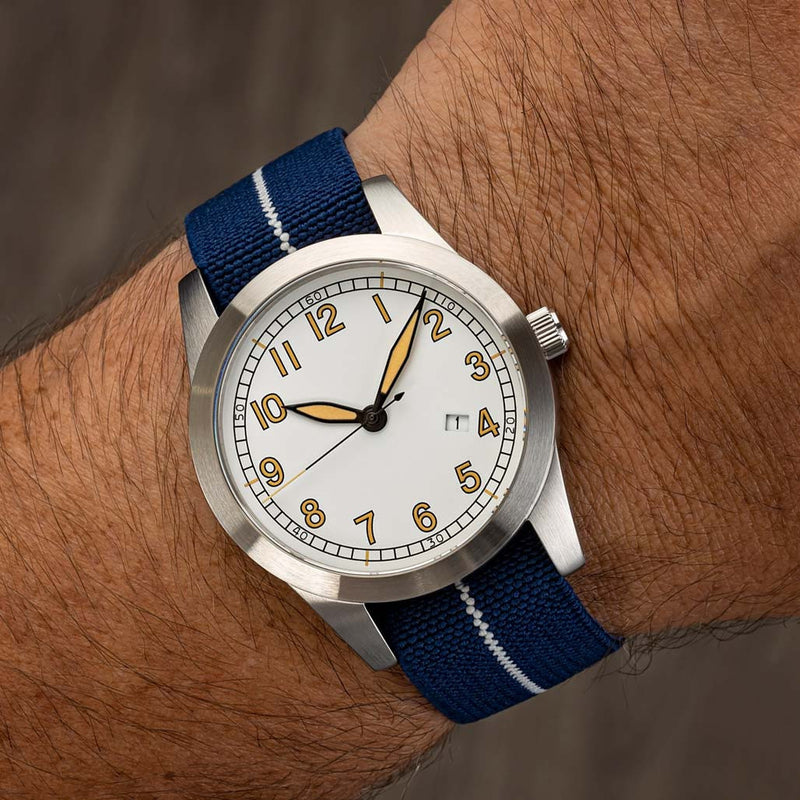 Islander USA Assembled Ameriquartz Field Watch with 40mm Stainless Steel Case and AR Sapphire Crystal #ISL-75