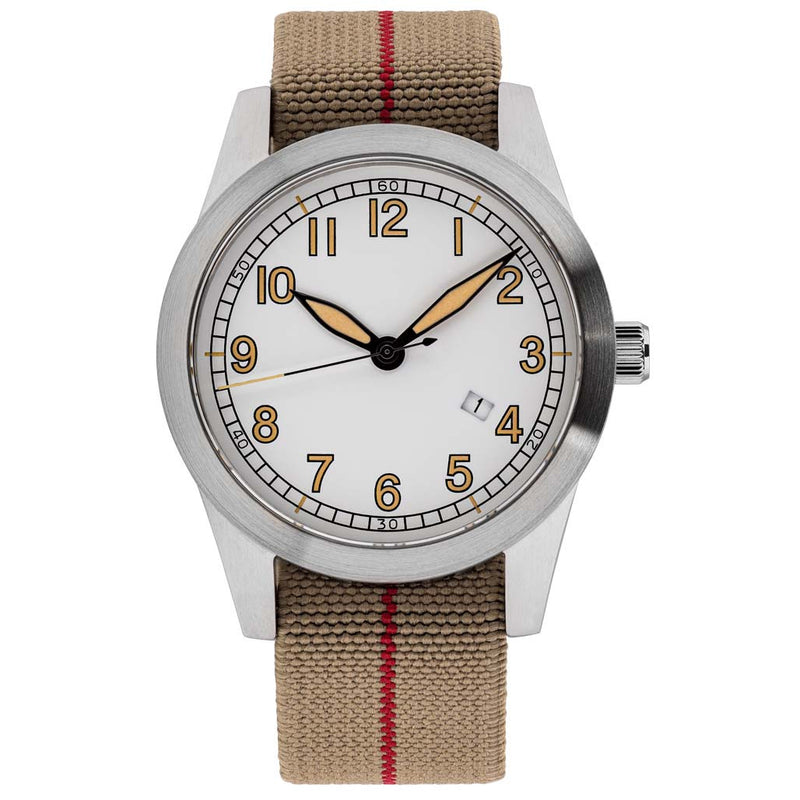 Islander USA Assembled Ameriquartz Field Watch with 40mm Stainless Steel Case and AR Sapphire Crystal #ISL-76