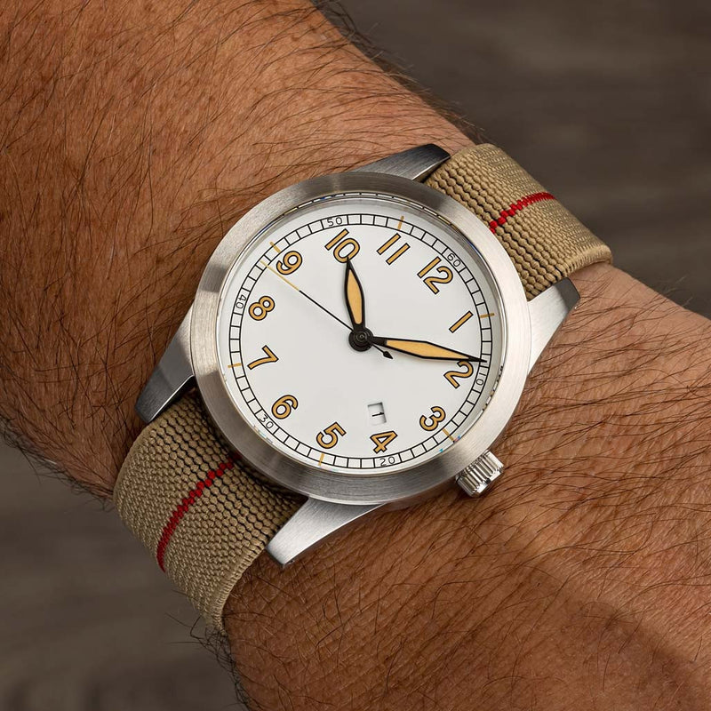 Islander USA Assembled Ameriquartz Field Watch with 40mm Stainless Steel Case and AR Sapphire Crystal #ISL-76