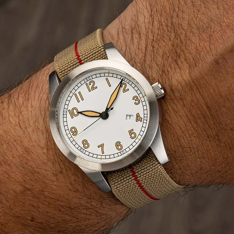 Islander USA Assembled Ameriquartz Field Watch with 40mm Stainless Steel Case and AR Sapphire Crystal #ISL-76
