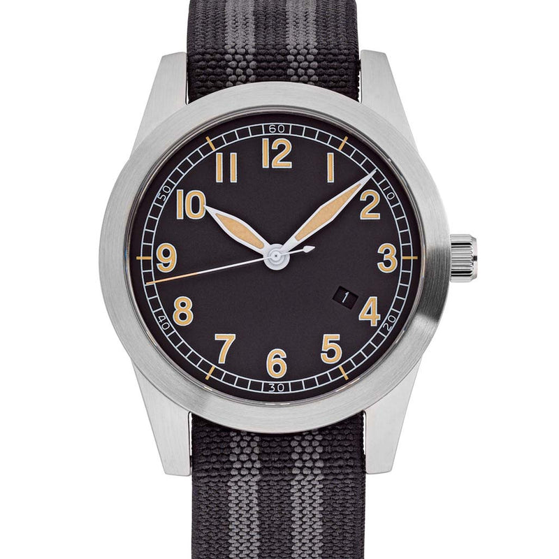 Islander USA Assembled Ameriquartz Field Watch with 40mm Stainless Steel Case and AR Sapphire Crystal #ISL-77