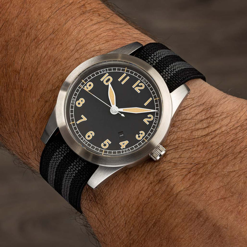 Islander USA Assembled Ameriquartz Field Watch with 40mm Stainless Steel Case and AR Sapphire Crystal #ISL-77