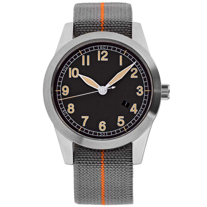 Islander USA Assembled Ameriquartz Field Watch with 40mm Stainless Steel Case and AR Sapphire Crystal #ISL-78