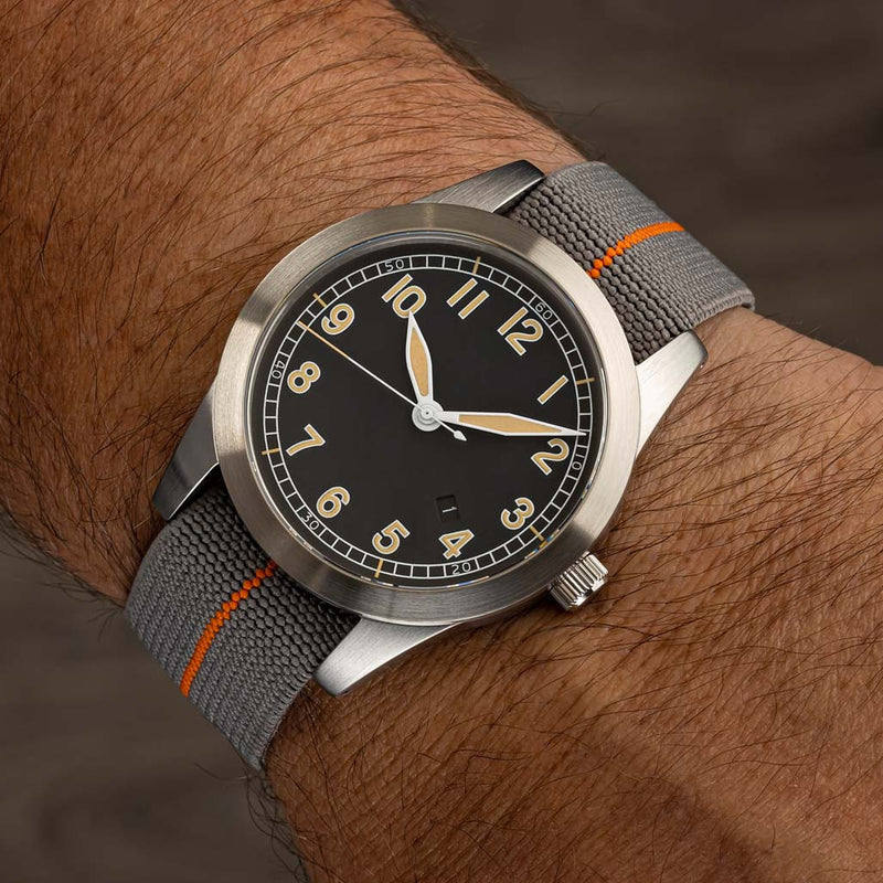 Islander USA Assembled Ameriquartz Field Watch with 40mm Stainless Steel Case and AR Sapphire Crystal #ISL-78