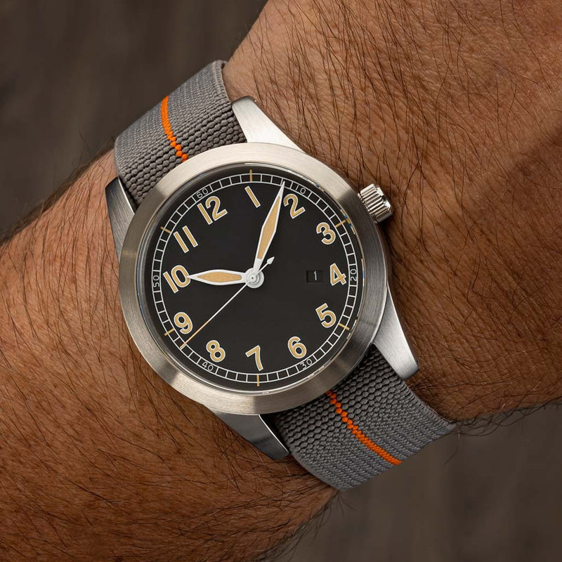 Islander USA Assembled Ameriquartz Field Watch with 40mm Stainless Steel Case and AR Sapphire Crystal #ISL-78