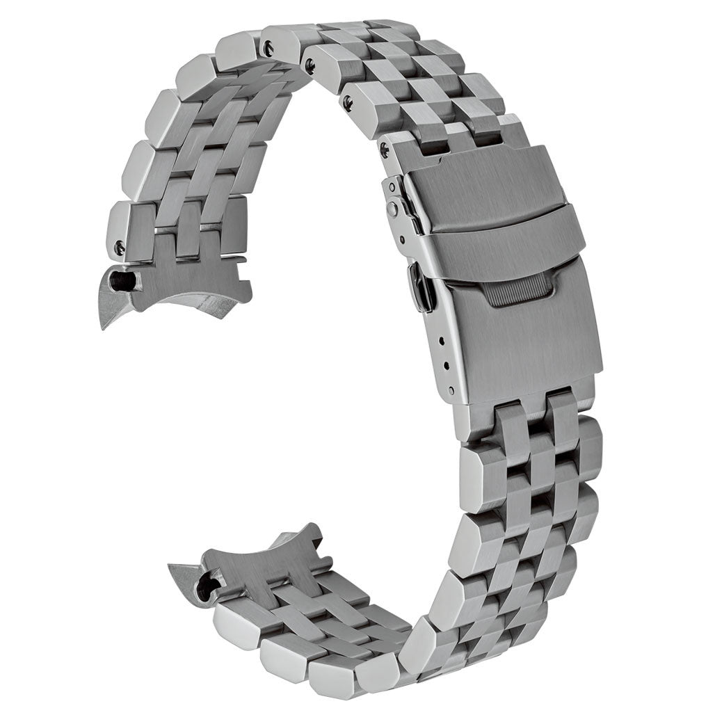 Islander 22mm Brushed Angular Solid-Link Watch Bracelet for SKX007