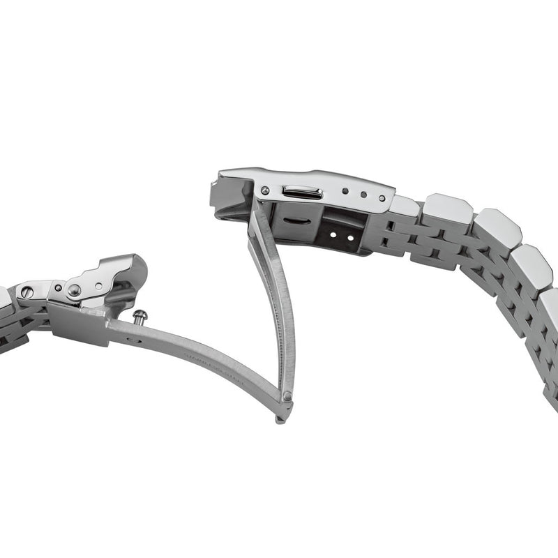 Islander 22mm Brushed Angular Solid-Link Watch Bracelet for SKX007 and Islander 43mm Dive Watches Curved End #BRAC-15