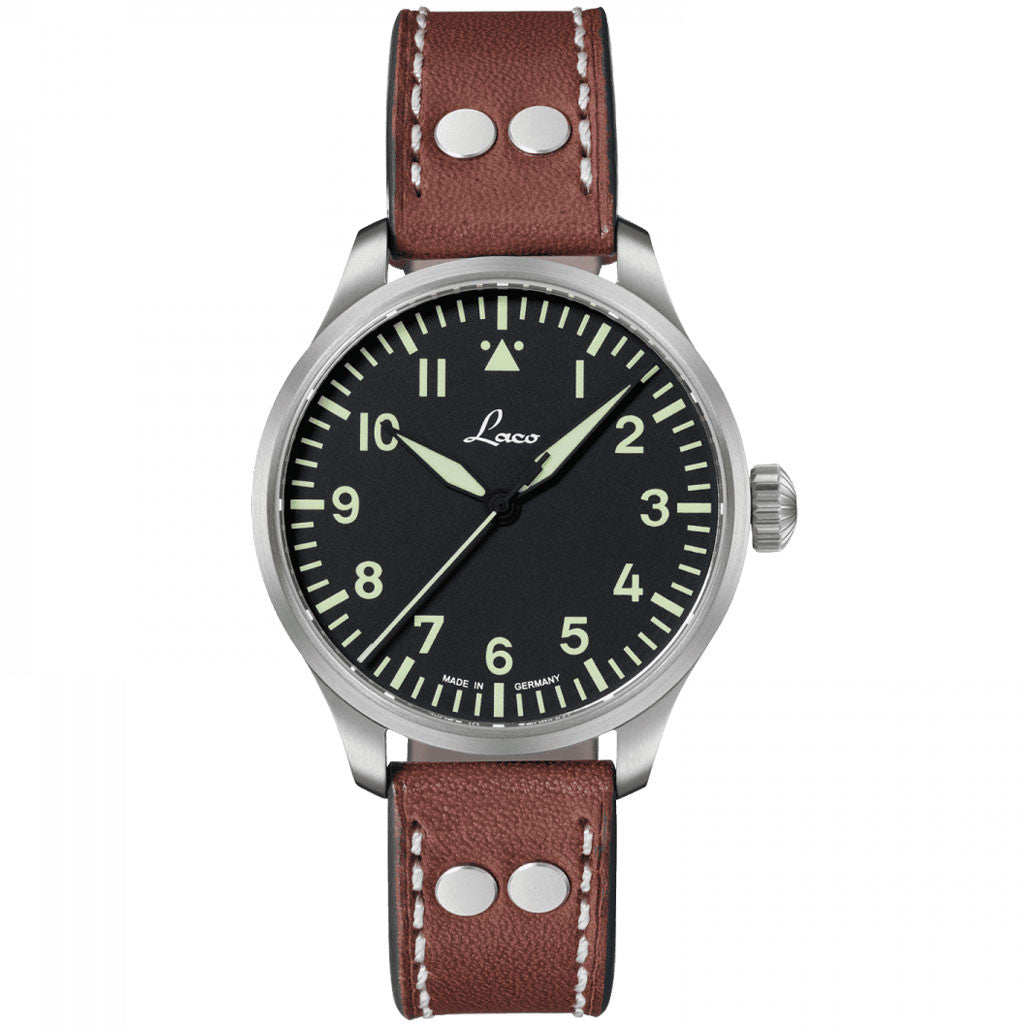 コート(ファビアナフィリップ) Laco 39mm Augsburg Type A Dial Automatic Pilot Watch with Sapphire