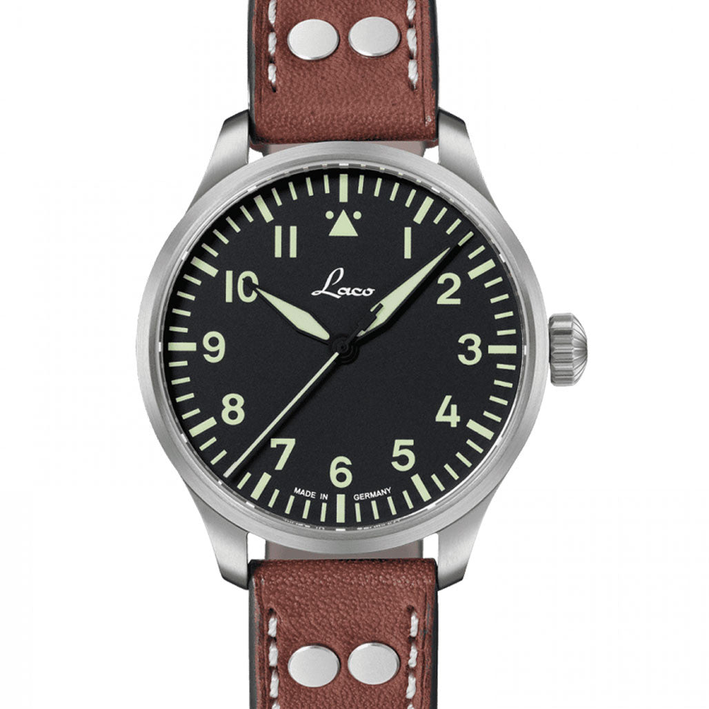 Laco Augsburg ラコ　アウグスブルク　39mm　純正皮ベルト付 Laco 39mm Augsburg Type A Dial Automatic Pilot Watch with Sapphire