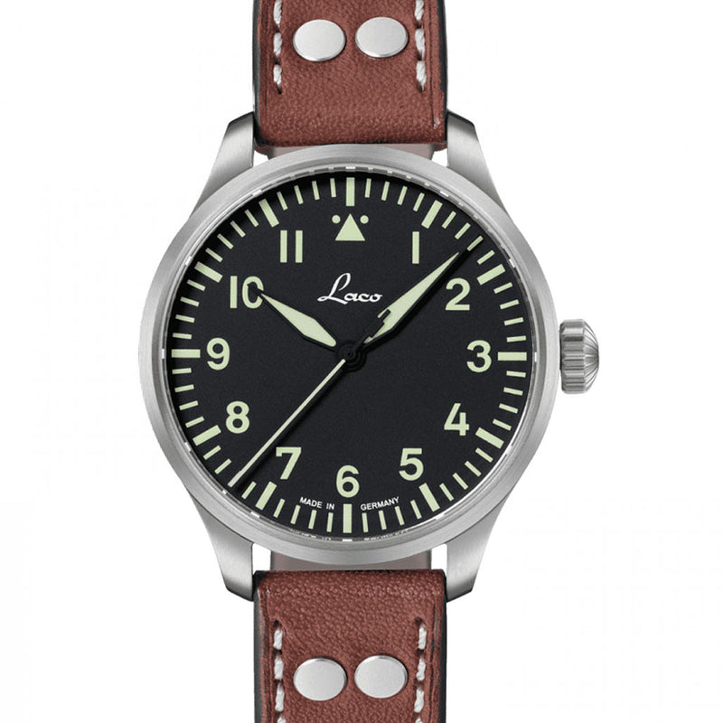 Laco 39mm Augsburg Type A Dial Automatic Pilot Watch with Sapphire Crystal #861988