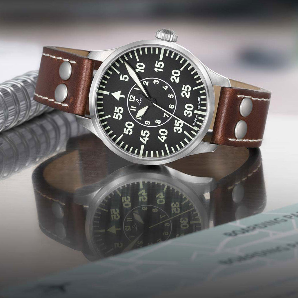 Laco 39mm Aachen Type B Dial Automatic Pilot Watch with Sapphire