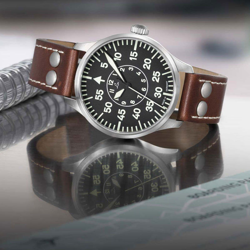 Scratch and Dent - Laco 39mm Aachen Type B Dial Automatic Pilot Watch with Sapphire Crystal #SND1006