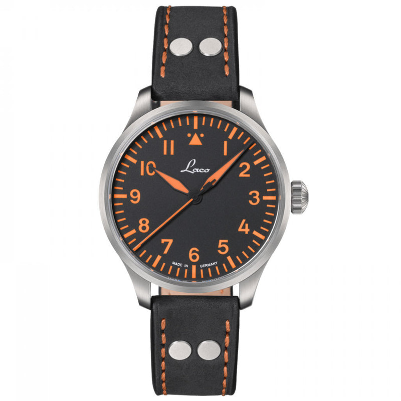 Laco 39mm Neapel Type A Dial Automatic Pilot Watch with Sapphire Crystal #862129