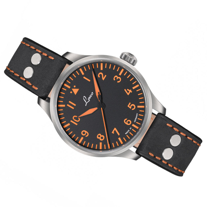 Laco 39mm Neapel Type A Dial Automatic Pilot Watch with Sapphire Crystal #862129