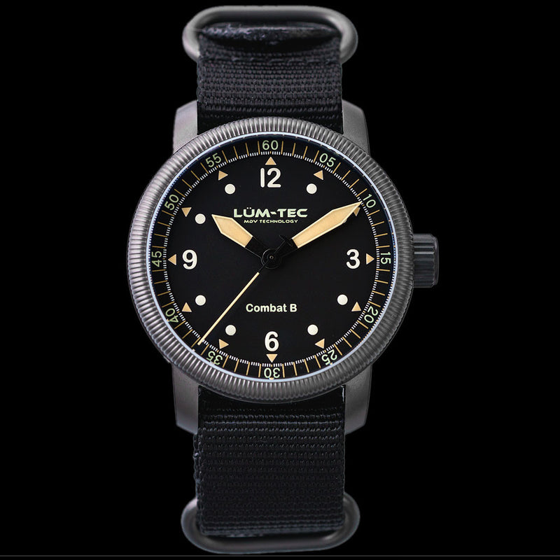 Lum-Tec 43mm Combat Military Watch with Curved Sapphire Crystal #Combat-B50