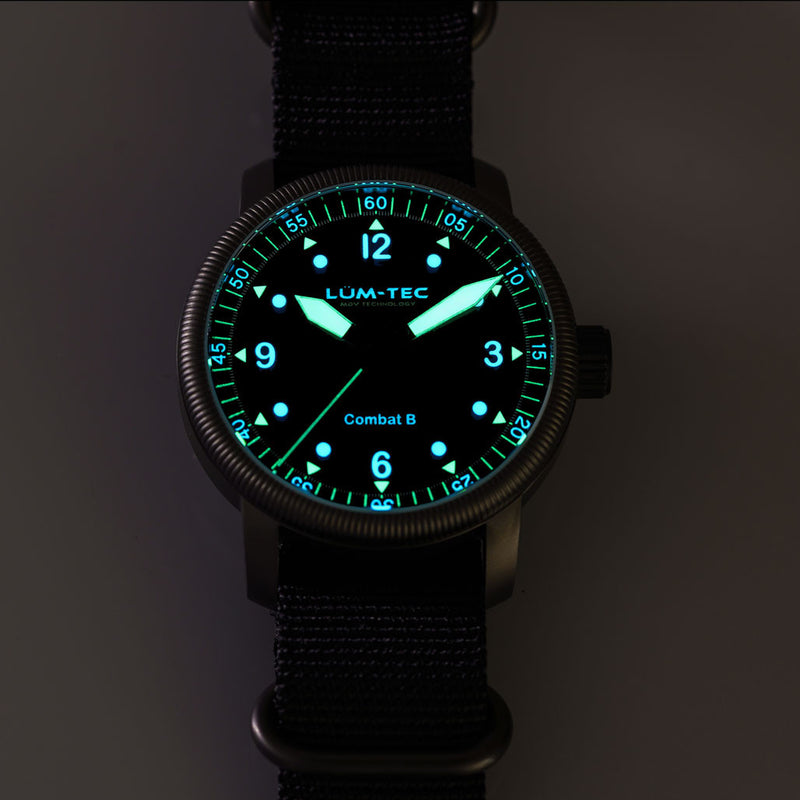 Lum-Tec 43mm Combat Military Watch with Curved Sapphire Crystal #Combat-B50
