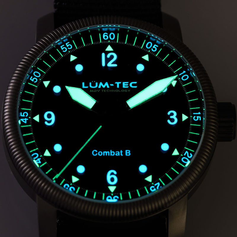 Lum-Tec 43mm Combat Military Watch with Curved Sapphire Crystal #Combat-B50
