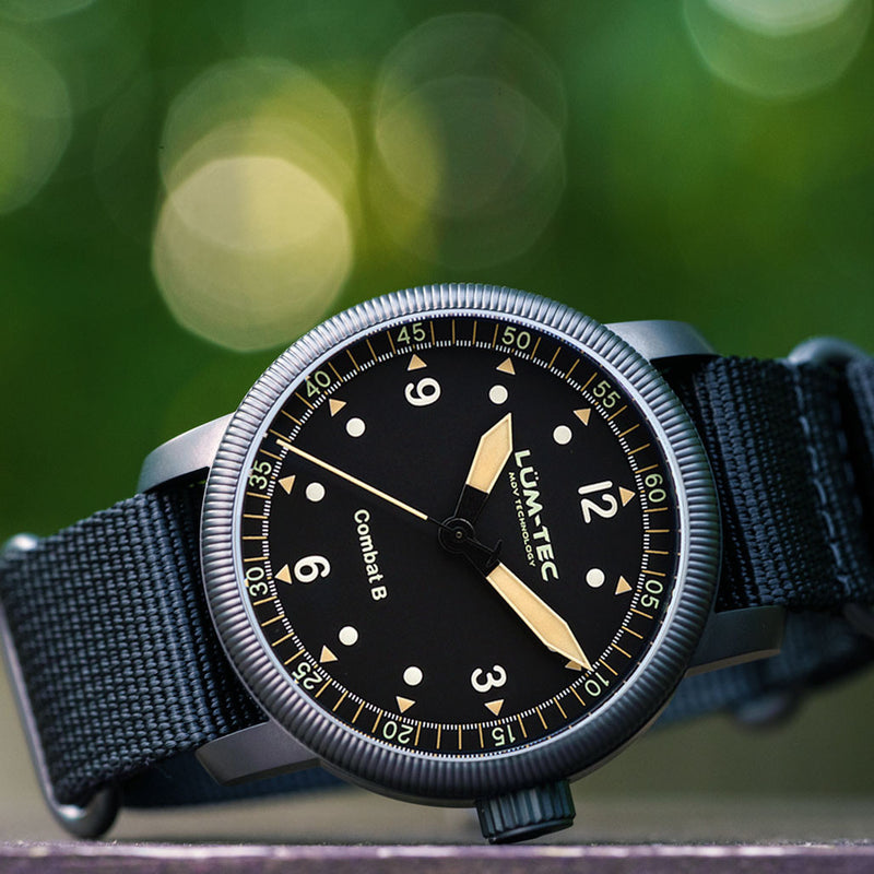 Lum-Tec 43mm Combat Military Watch with Curved Sapphire Crystal #Combat-B50