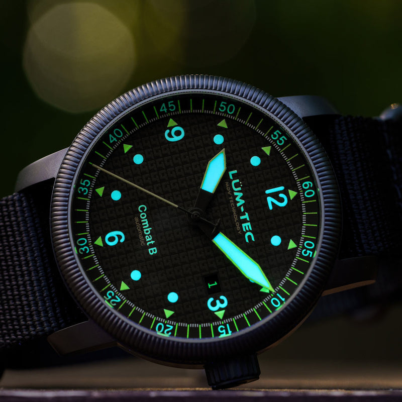 Lum-Tec 43mm Combat Military Watch with Curved Sapphire Crystal #Combat-B50