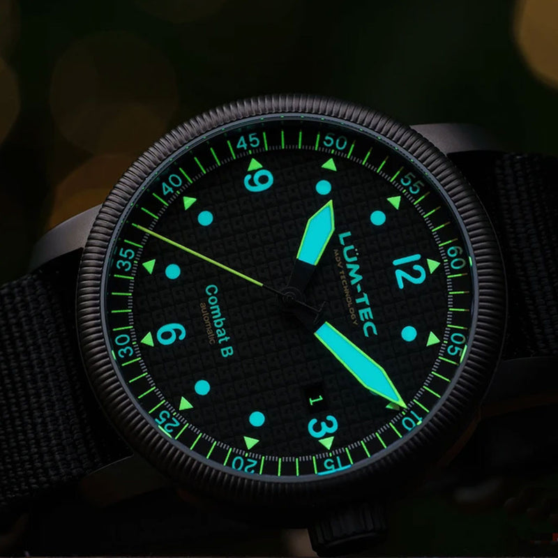 Lum-Tec 43mm Combat Automatic Watch with Curved Sapphire Crystal #Combat-B51