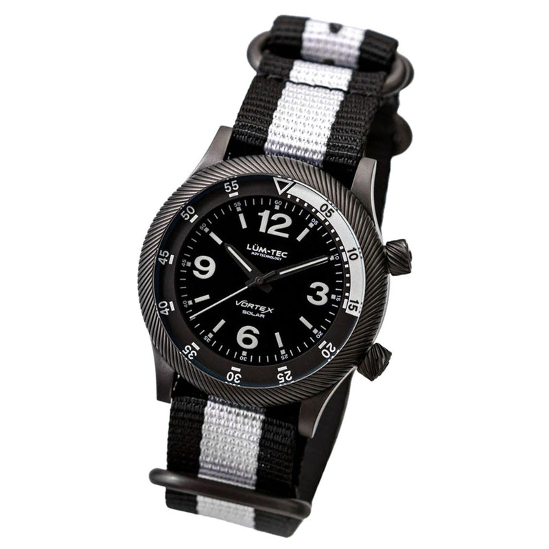 Lum-Tec 42mm Solar-Powered Military Watch with Curved DD Sapphire Crystal #Vortex-D1