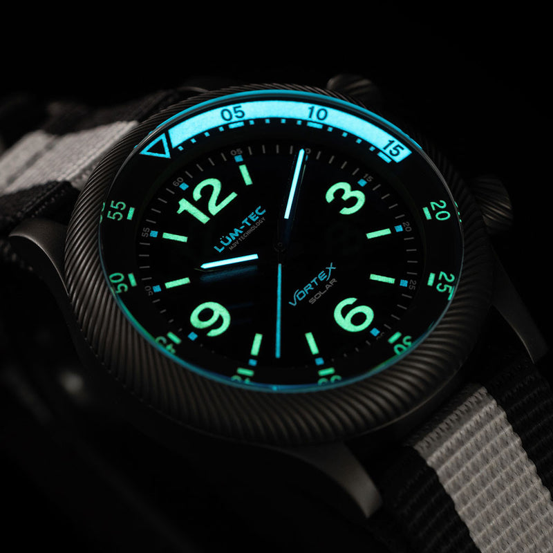 Lum-Tec 42mm Solar-Powered Military Watch with Curved DD Sapphire Crystal #Vortex-D1