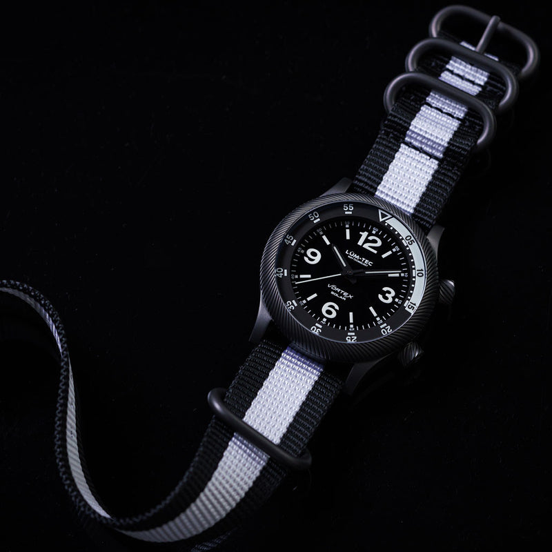 Lum-Tec 42mm Solar-Powered Military Watch with Curved DD Sapphire Crystal #Vortex-D1