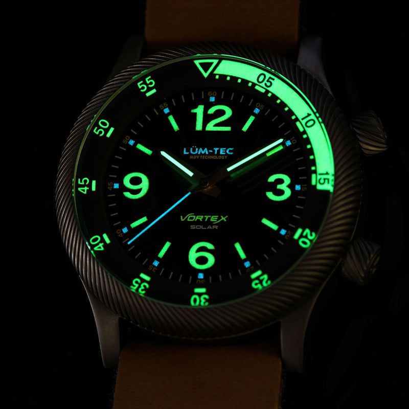 Lum-Tec 42mm Solar-Powered Military Watch with Curved DD Sapphire Crystal #Vortex-D4