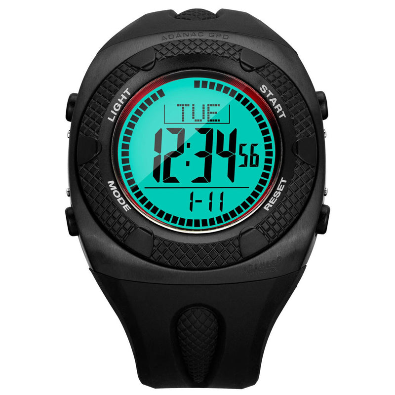 Marathon 48mm ADANAC General Purpose Digital with Dual-Time, Chronograph, Alarm, Calendar #WW194024-BK
