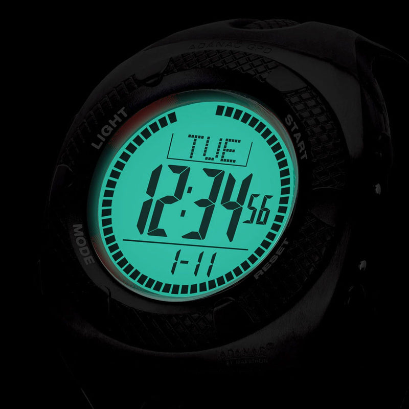 Marathon 48mm ADANAC General Purpose Digital with Dual-Time, Chronograph, Alarm, Calendar #WW194024-BK