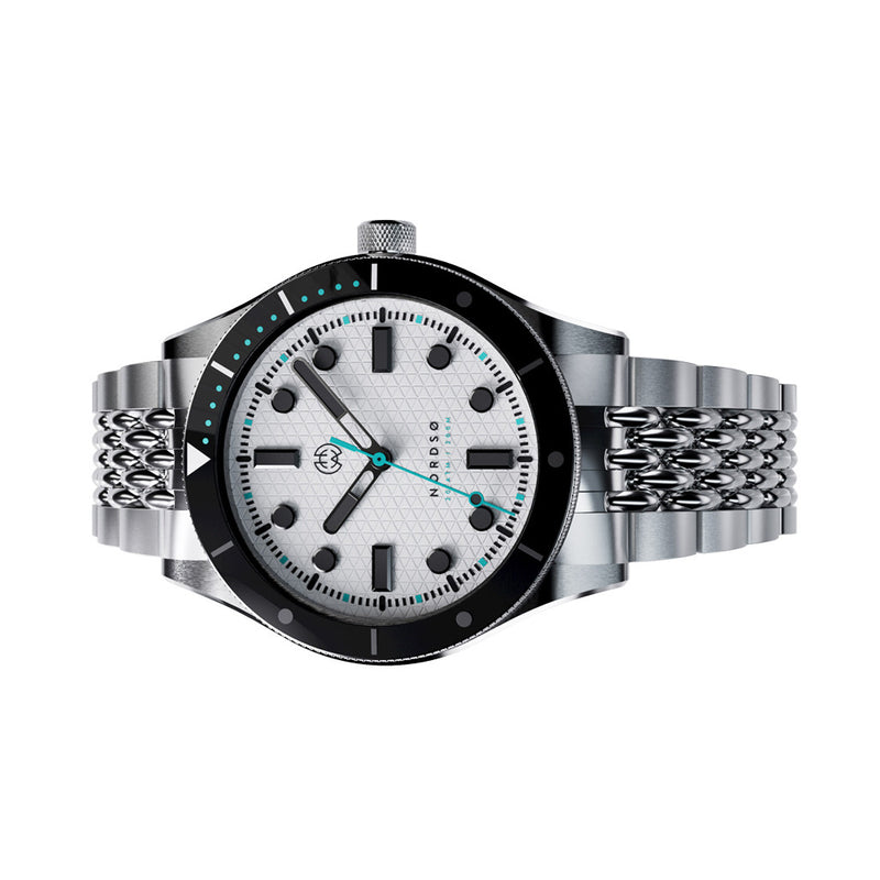 Henry Archer Nordso Automatic Dive Watch with Polar Dial #HAC-NOR-POL-BOR