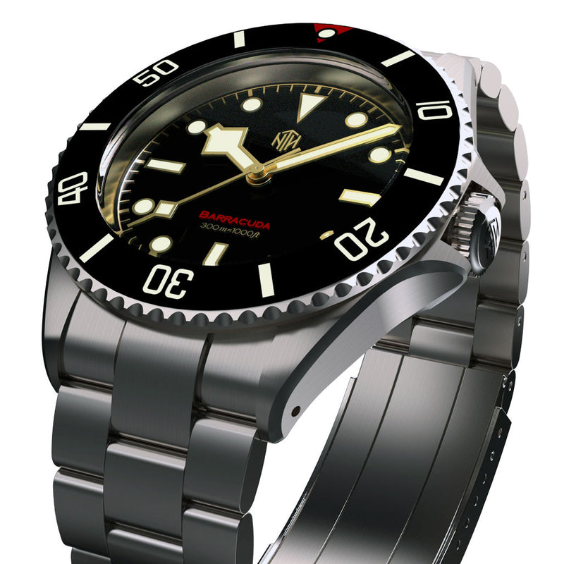 NTH Barracuda 300-Meter Hi-Beat Automatic Dive Watch with an AR Sapphire Crystal #WW-NTH-BVKN