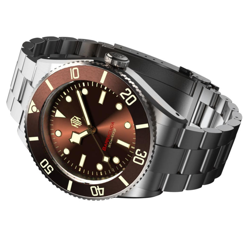 NTH Barracuda 300-Meter Hi-Beat Automatic Dive Watch with an AR Sapphire Crystal #WW-NTH-BANN