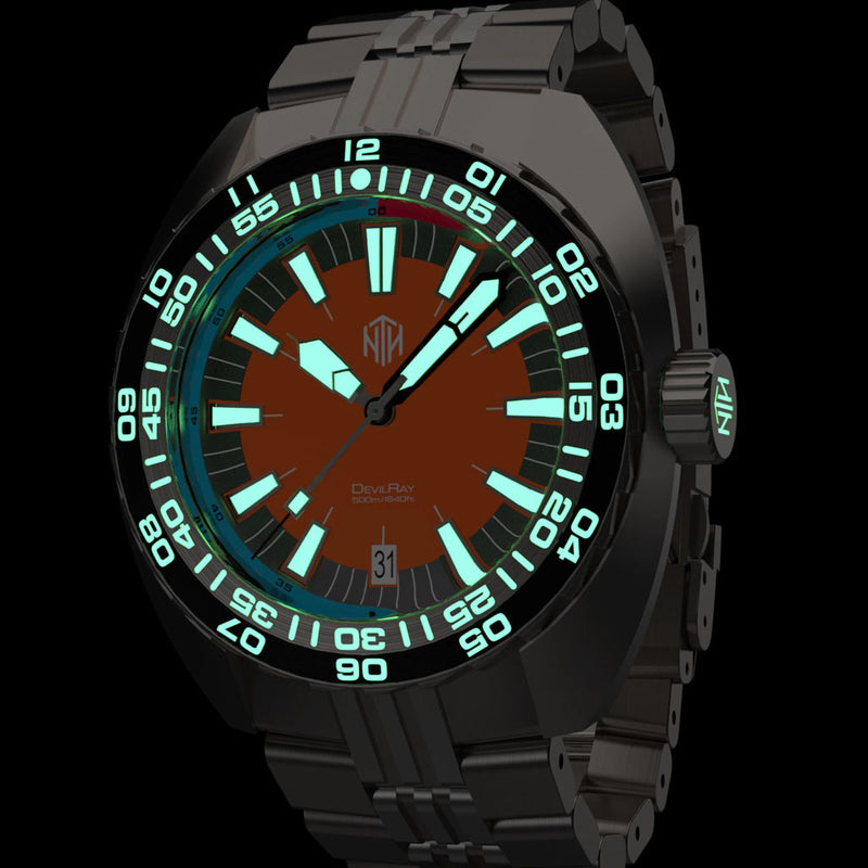 NTH DevilRay 500-Meter Automatic Dive Watch with an AR Sapphire Crystal #WW-NTH-DROD