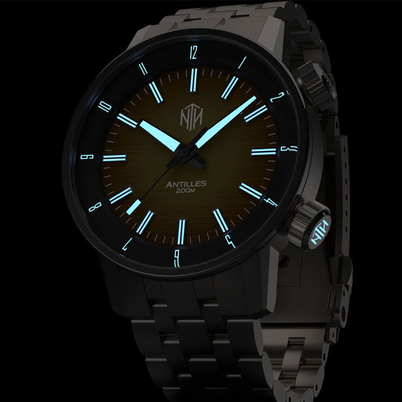 NTH Antilles  200-Meter Hi-Beat Automatic Dive Watch with a DD AR Sapphire Crystal #WW-NTH-TNCN