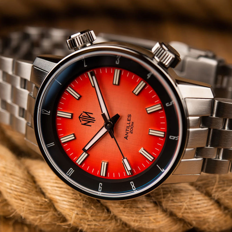 NTH Antilles  200-Meter Hi-Beat Automatic Dive Watch with a DD AR Sapphire Crystal #WW-NTH-TNRN
