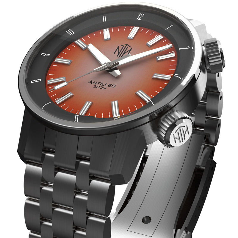 NTH Antilles  200-Meter Hi-Beat Automatic Dive Watch with a DD AR Sapphire Crystal #WW-NTH-TNRN