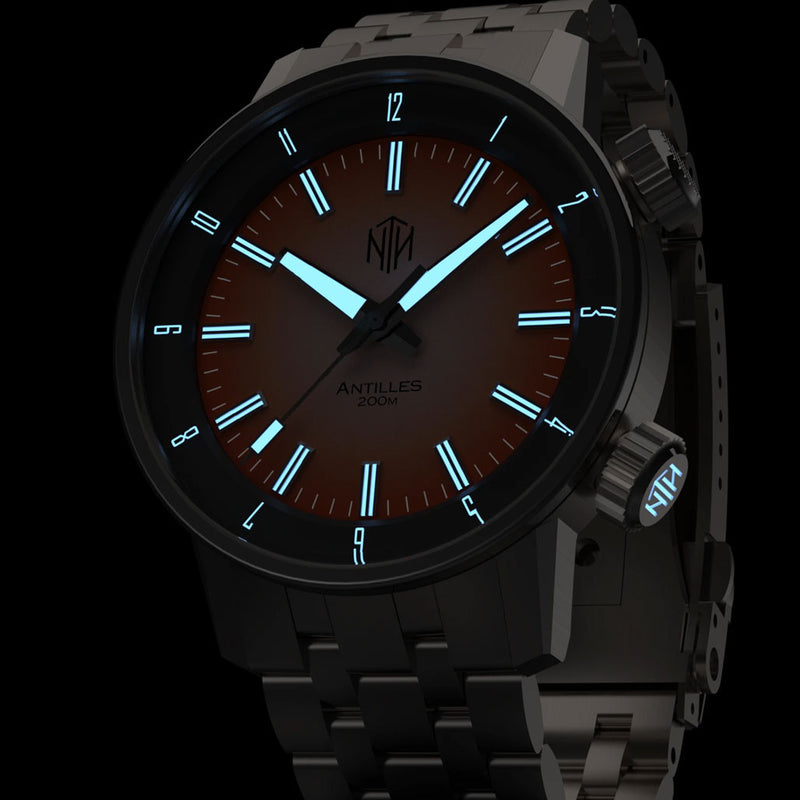 NTH Antilles  200-Meter Hi-Beat Automatic Dive Watch with a DD AR Sapphire Crystal #WW-NTH-TNRN